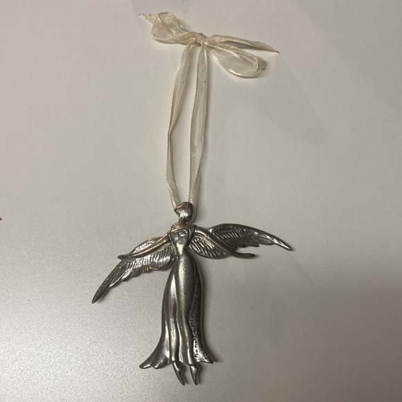 Three Pewter Serenity Angels with Quotes in handmade bag - Picture 5 of 13